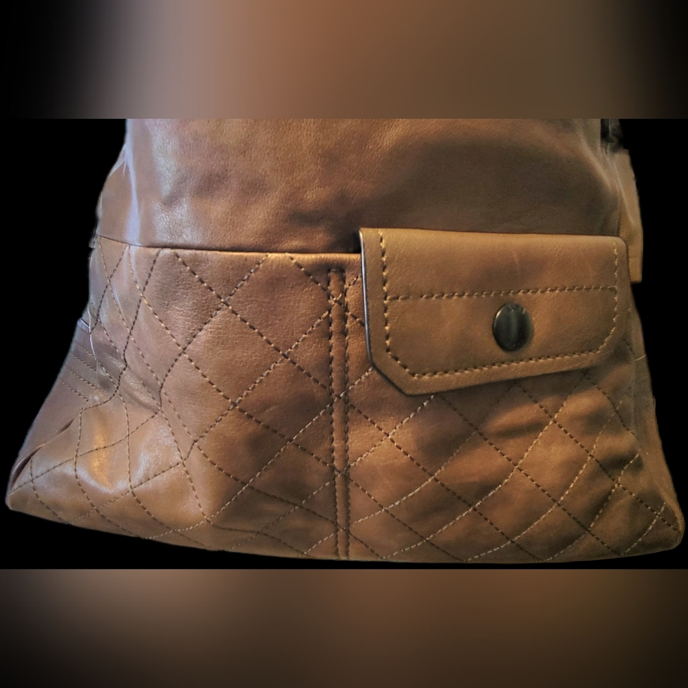Frye Olive Leather Bag With Travel Cover